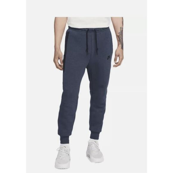 Nike Tech Fleece Pants Jogger Gray Slim Fit Tapered Leg Sweatpants Mens Size L - Picture 1 of 14